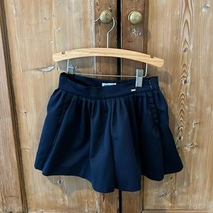 Girls size 5 Mayoral culottes in navy grosgrain fabric